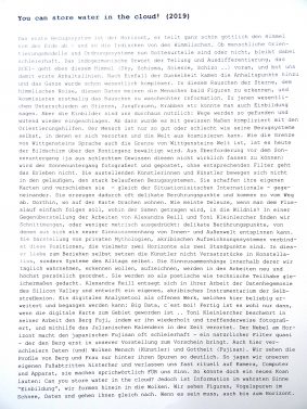 peter moosgaard: you can store water in the cloud! (2019). photo: walter stach, 2019